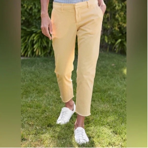 Frank & Eileen Wicklow Italian Performance Twill Chino Pants Yellow 8 NW… - Picture 1 of 8